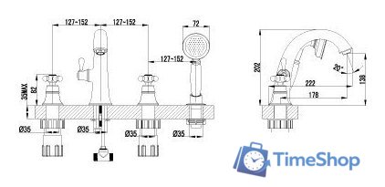 Смеситель Lemark VINTAGE [LM2841B] - Изображение №2 — Интернет-магазин Time-Shop
