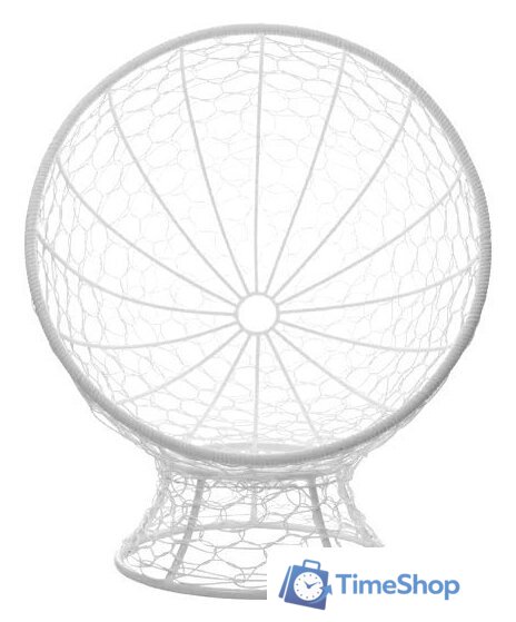 Кресло M-Group Кокос на подставке 11590109 (белый ротанг/серая подушка) - Изображение №14 — Интернет-магазин Time-Shop