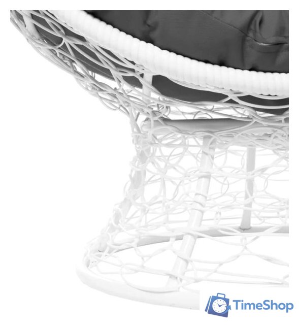 Кресло M-Group Кокос на подставке 11590109 (белый ротанг/серая подушка) - Изображение №10 — Интернет-магазин Time-Shop