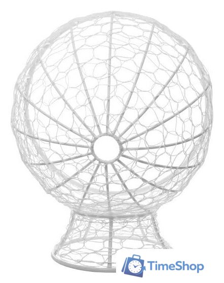 Кресло M-Group Кокос на подставке 11590109 (белый ротанг/серая подушка) - Изображение №12 — Интернет-магазин Time-Shop