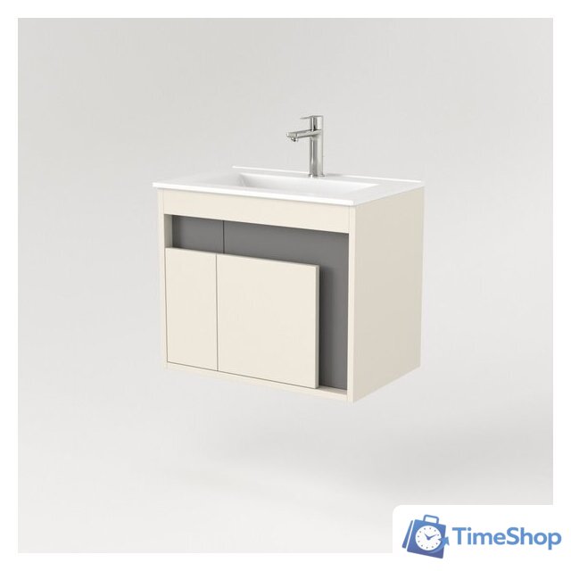  Дабер Тумба под умывальник 016 WeltWasser Deilbach 7517-60 Т16.6W.0.19 (бежевый/серый) - Изображение №2 — Интернет-магазин Time-Shop