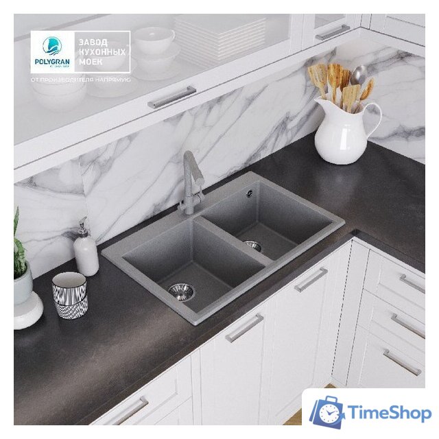 Кухонная мойка Polygran Brig 790 (серый) - Изображение №8 — Интернет-магазин Time-Shop
