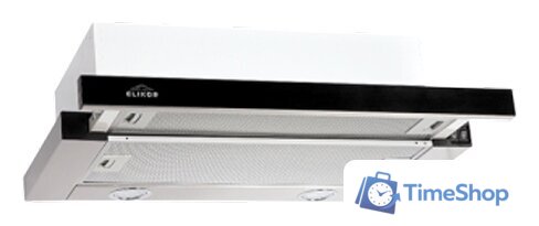 Кухонная вытяжка Elikor Интегра Glass 45Н-400-В2Д (нержавеющая сталь/черное стекло) (943434) - Изображение №1 — Интернет-магазин Time-Shop