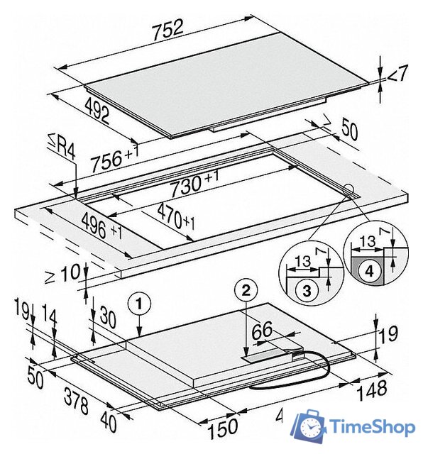 Варочная панель Miele KM 7414 FX - Изображение №3 — Интернет-магазин Time-Shop