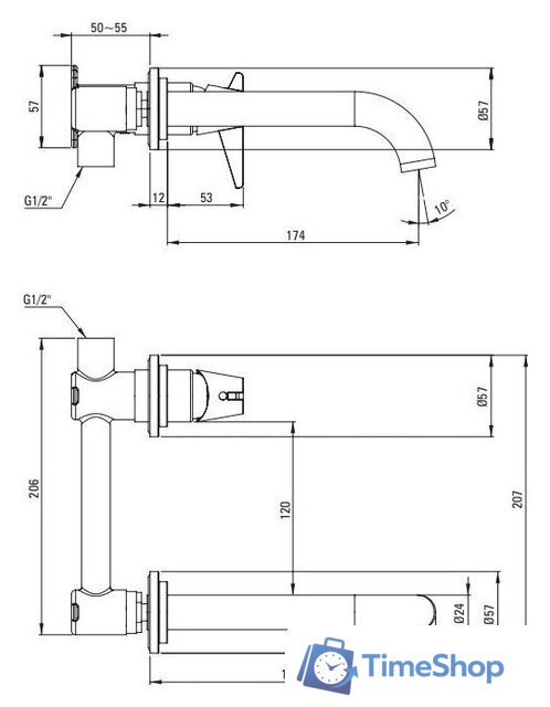 Смеситель Deante Temisto BQT M54L - Изображение №4 — Интернет-магазин Time-Shop