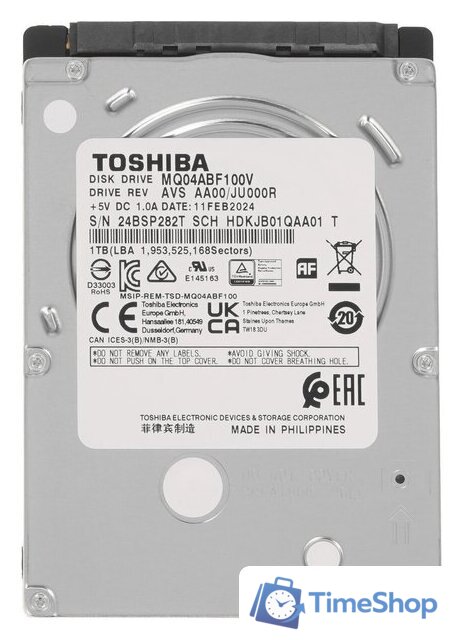 Жесткий диск Toshiba MQ04ABF100V 1TB - Изображение №1 — Интернет-магазин Time-Shop