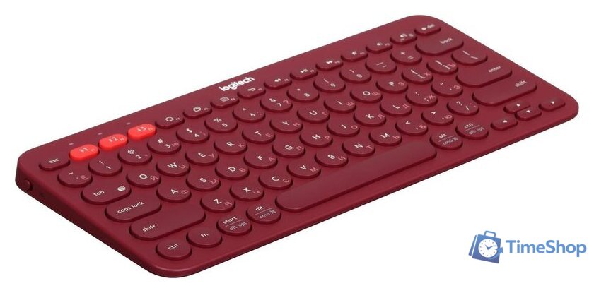 Клавиатура Logitech Multi-Device K380 Bluetooth 920-007655 (красный) - Изображение №2 — Интернет-магазин Time-Shop