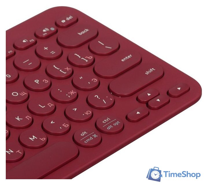 Клавиатура Logitech Multi-Device K380 Bluetooth 920-007655 (красный) - Изображение №4 — Интернет-магазин Time-Shop