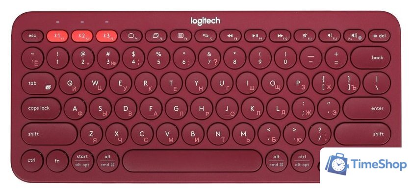 Клавиатура Logitech Multi-Device K380 Bluetooth 920-007655 (красный) - Изображение №1 — Интернет-магазин Time-Shop