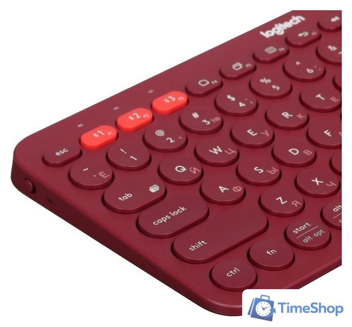 Клавиатура Logitech Multi-Device K380 Bluetooth 920-007655 (красный) - Изображение №3 — Интернет-магазин Time-Shop