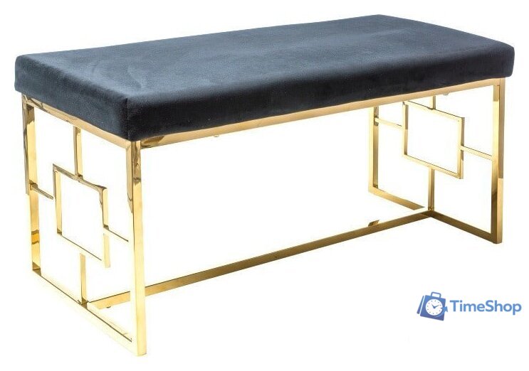 Пуфик Signal Noir (черный/золотистый) - Изображение №1 — Интернет-магазин Time-Shop