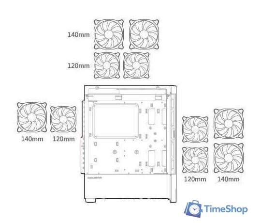Корпус Cougar Duoface RGB CGR-5ZD1W-RGB - Изображение №7 — Интернет-магазин Time-Shop