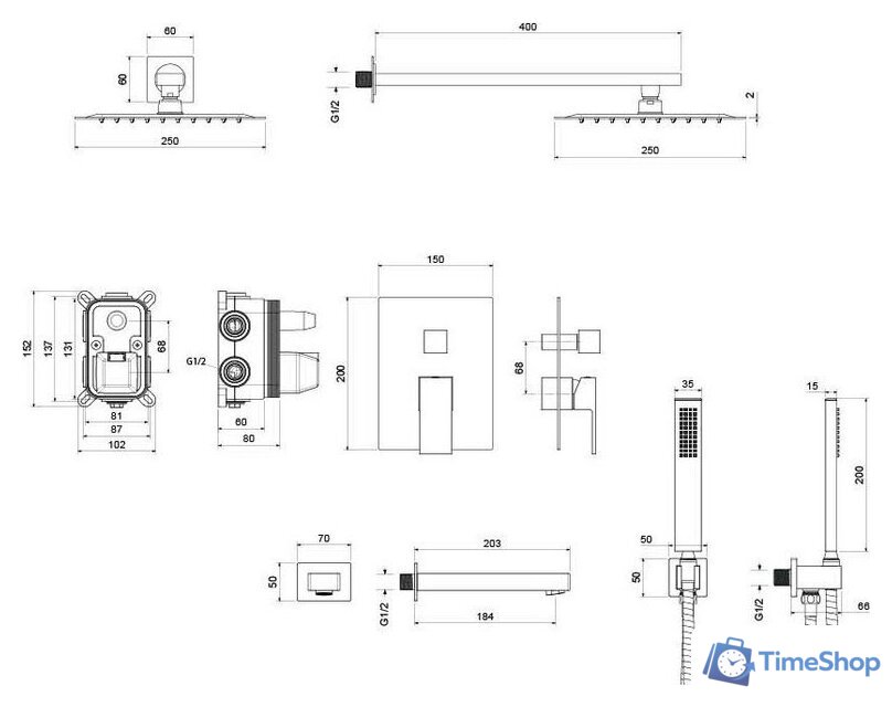 Душевая система  Aquatek Либра AQ1673CR - Изображение №9 — Интернет-магазин Time-Shop