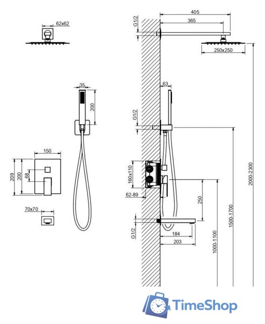 Душевая система  Aquatek Либра AQ1673CR - Изображение №10 — Интернет-магазин Time-Shop