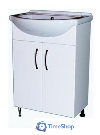  СанитаМебель Тумба с умывальником Камелия-61.13 Д2 + Лидер 45 (белый) - Изображение №1 — Интернет-магазин Time-Shop