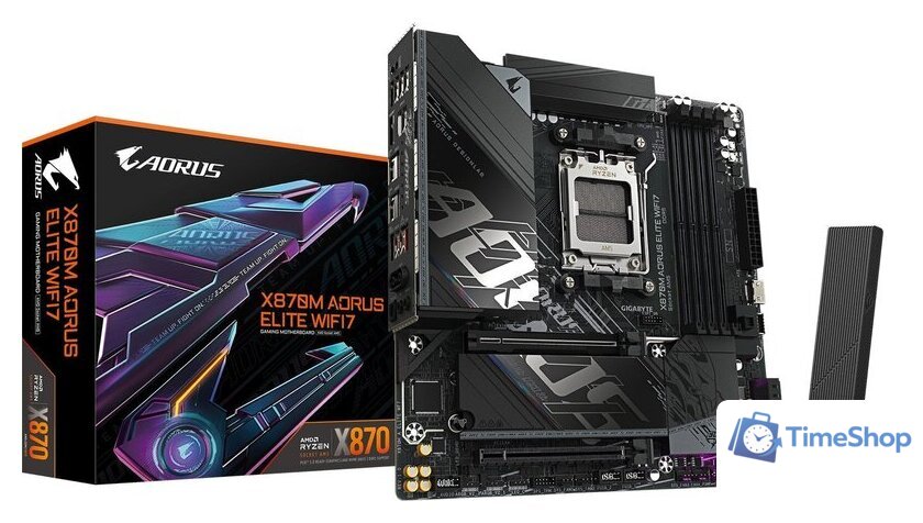 Материнская плата Gigabyte X870M Aorus Elite WiFi7 - Изображение №5 — Интернет-магазин Time-Shop