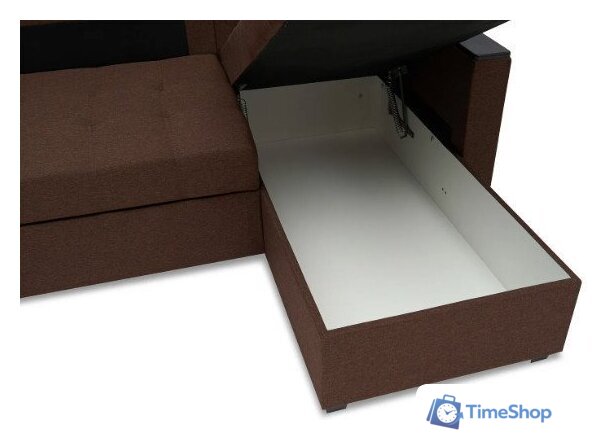 Диван Mio Tesoro Атланта Лайт 111 (Savana Chocolate/Ecostile Chocolate) - Изображение №8 — Интернет-магазин Time-Shop