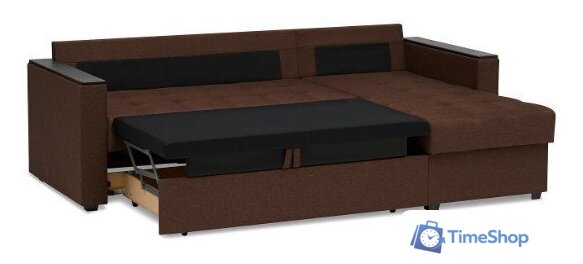 Диван Mio Tesoro Атланта Лайт 111 (Savana Chocolate/Ecostile Chocolate) - Изображение №6 — Интернет-магазин Time-Shop