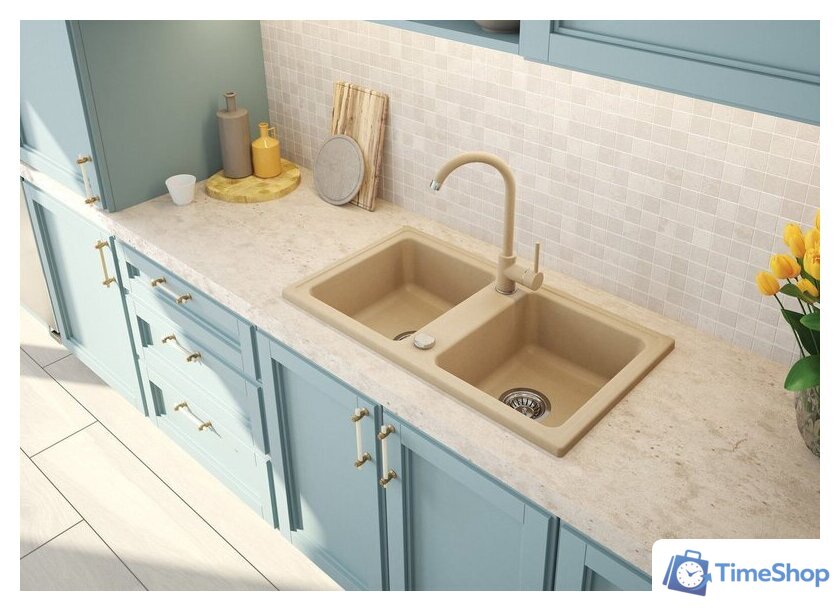 Кухонная мойка Deante Zorba ZQZ 5513 (бежевый) - Изображение №3 — Интернет-магазин Time-Shop