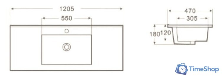 Умывальник WeltWasser Deilbach 7506-120 - Изображение №3 — Интернет-магазин Time-Shop