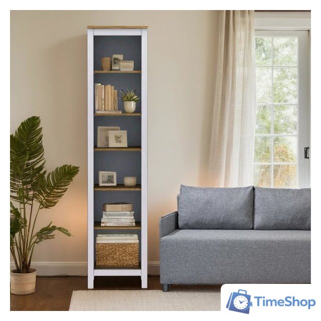 Стеллаж Mio Tesoro Сага 50 2.08.07.100.14 (белый/ясень) - Изображение №3 — Интернет-магазин Time-Shop