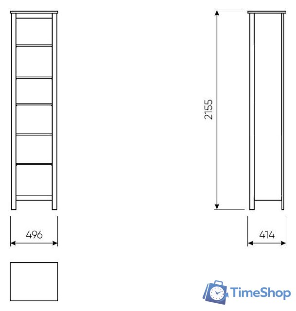 Стеллаж Mio Tesoro Сага 50 2.08.07.100.14 (белый/ясень) - Изображение №5 — Интернет-магазин Time-Shop