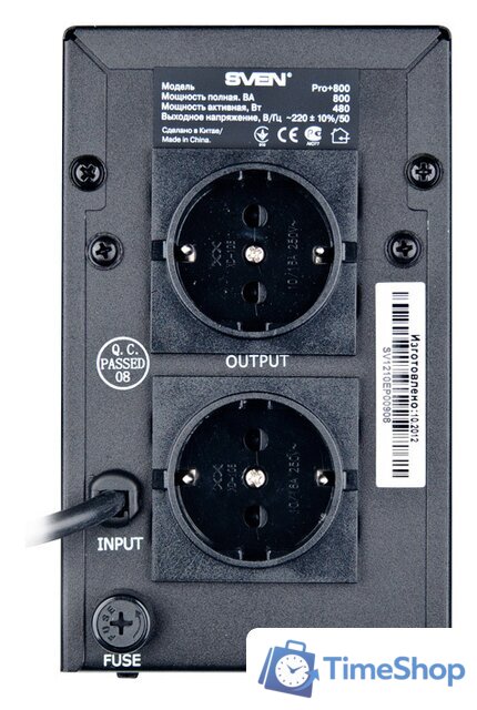 Источник бесперебойного питания SVEN Pro+ 800 - Изображение №3 — Интернет-магазин Time-Shop