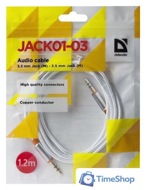 Кабель Defender JACK01-03 (белый) - Изображение №3 — Интернет-магазин Time-Shop