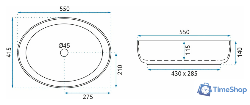 Умывальник Rea Queen (carrara shiny) - Изображение №6 — Интернет-магазин Time-Shop
