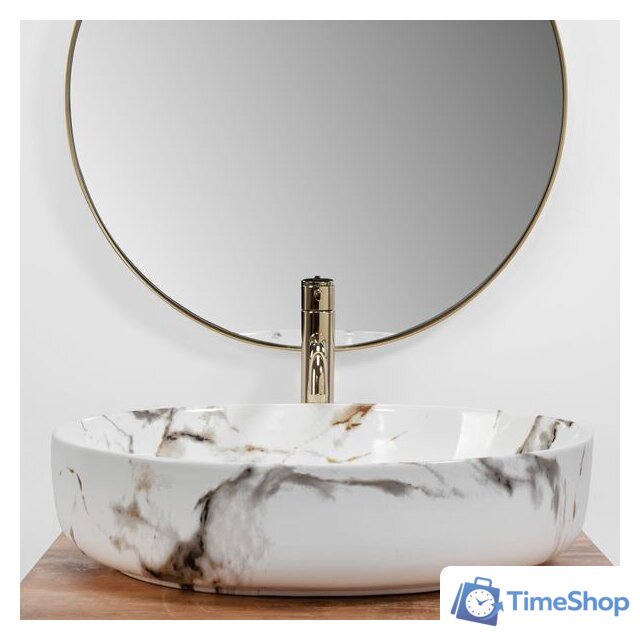 Умывальник Rea Queen (carrara shiny) - Изображение №4 — Интернет-магазин Time-Shop