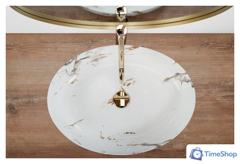 Умывальник Rea Queen (carrara shiny) - Изображение №5 — Интернет-магазин Time-Shop