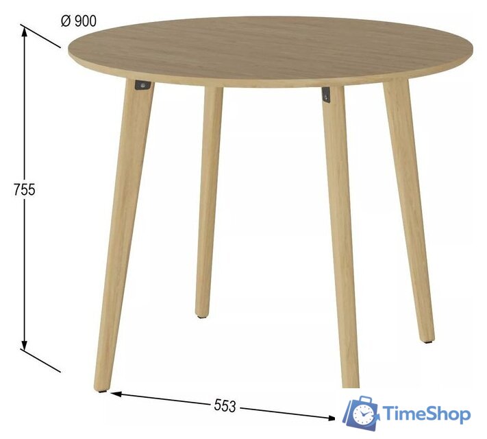 Кухонный стол Калифорния мебель Морган (дуб янтарный) - Изображение №5 — Интернет-магазин Time-Shop