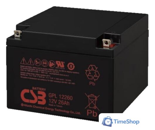 Аккумулятор для ИБП CSB Battery GPL12260 (12В/26 А·ч) - Изображение №1 — Интернет-магазин Time-Shop