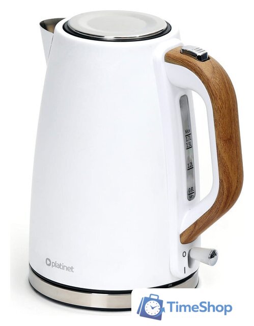 Электрический чайник Platinet Velvet Wooden (белый) - Изображение №1 — Интернет-магазин Time-Shop