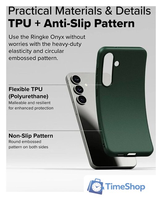 Чехол для телефона Ringke Onyx для Galaxy S25 Dark Green - Изображение №5 — Интернет-магазин Time-Shop
