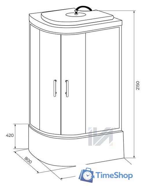 Душевая кабина IVA SC120CTR - Изображение №3 — Интернет-магазин Time-Shop