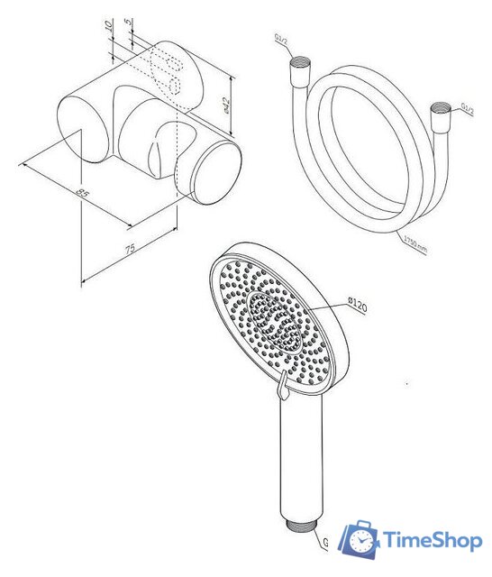 Душевой гарнитур  AM.PM X-Joy F01185A000 - Изображение №6 — Интернет-магазин Time-Shop