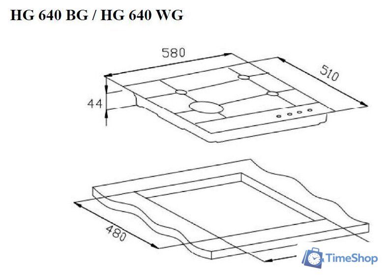 Варочная панель Weissgauff HG 640 BG - Изображение №4 — Интернет-магазин Time-Shop