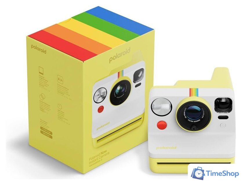 Фотоаппарат Polaroid Now Instant Camera Generation 3 (желтый/белый) - Изображение №3 — Интернет-магазин Time-Shop