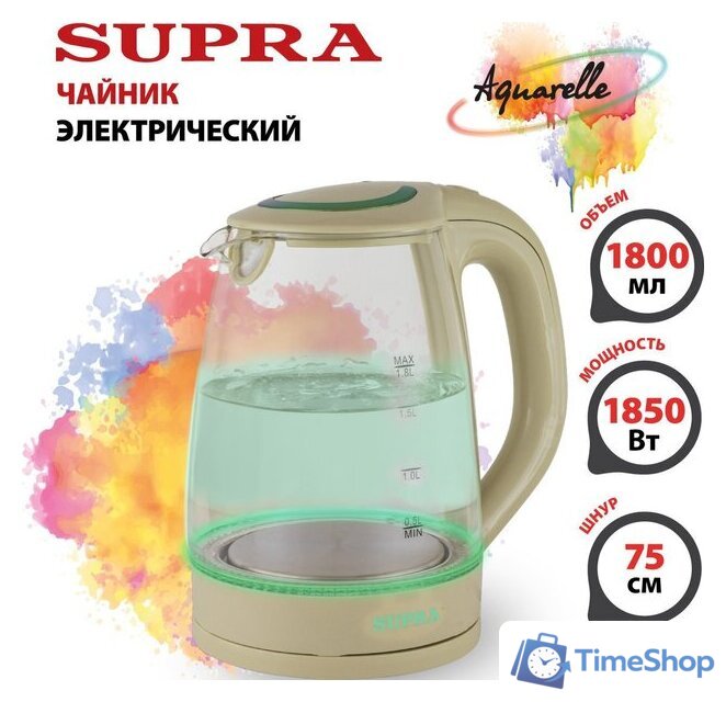 Электрический чайник Supra KES-1810G - Изображение №1 — Интернет-магазин Time-Shop