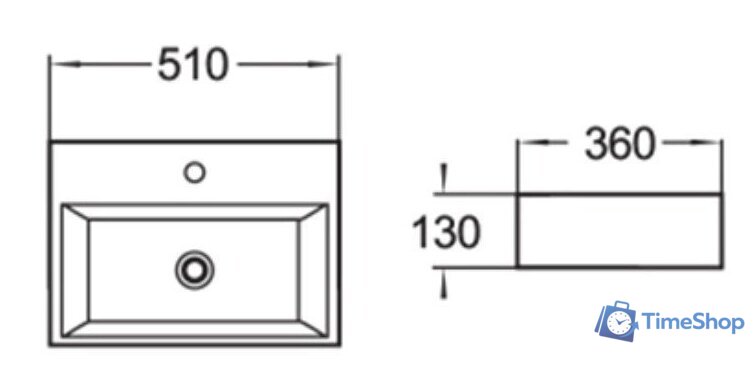 Умывальник SantiLine SL-1006 - Изображение №2 — Интернет-магазин Time-Shop