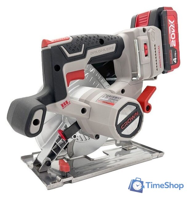 Дисковая (циркулярная) пила Crown CT25040-150HX-4 BMC (с 2-мя АКБ, кейс) - Изображение №5 — Интернет-магазин Time-Shop