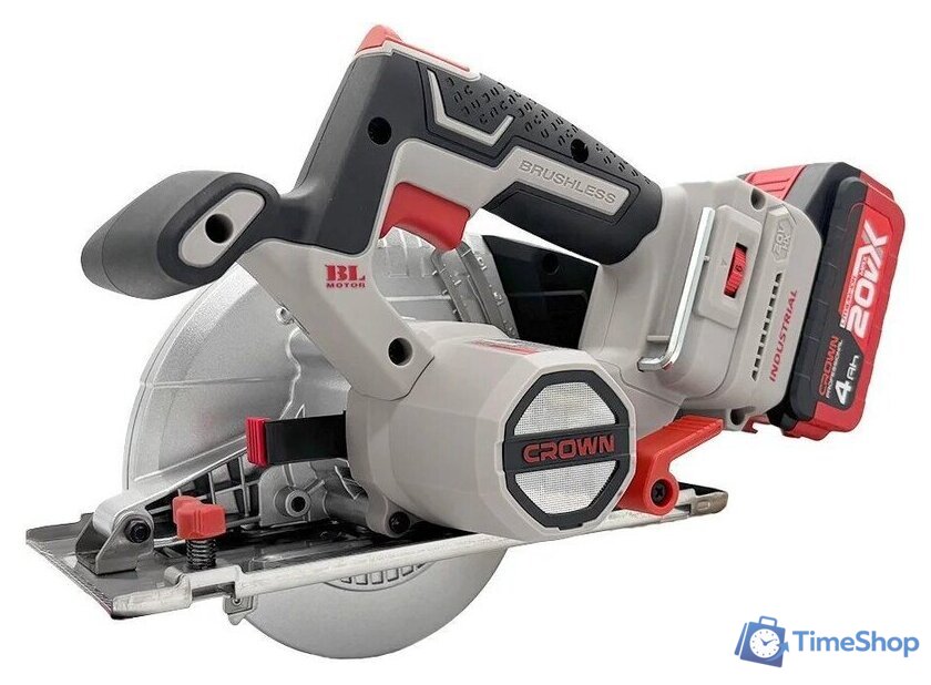 Дисковая (циркулярная) пила Crown CT25040-150HX-4 BMC (с 2-мя АКБ, кейс) - Изображение №3 — Интернет-магазин Time-Shop