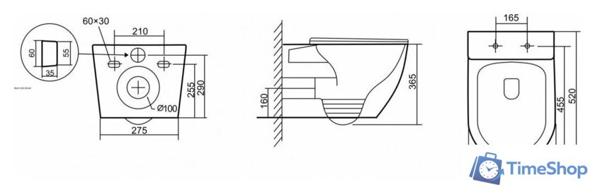 Унитаз подвесной Triton Pro Verso VO-1832 - Изображение №13 — Интернет-магазин Time-Shop