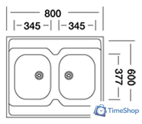 Кухонная мойка Kromevye N 432 K - Изображение №2 — Интернет-магазин Time-Shop