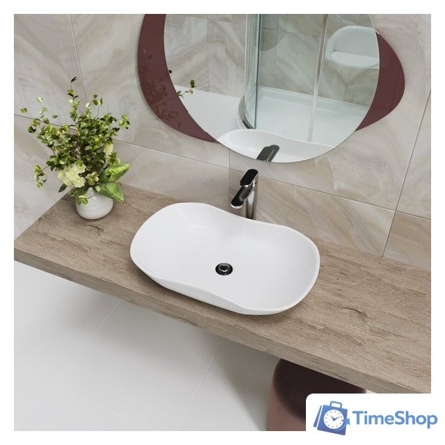 Умывальник Lauter 21570 + клапан 21190W + сифон 21635W (белый матовый) - Изображение №12 — Интернет-магазин Time-Shop