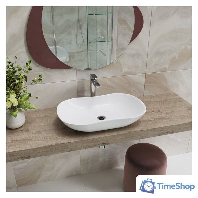 Умывальник Lauter 21570 + клапан 21190W + сифон 21635W (белый матовый) - Изображение №9 — Интернет-магазин Time-Shop