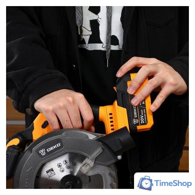 Дисковая (циркулярная) пила Deko DKCS20DA 085-1155 (с 1-им АКБ) - Изображение №7 — Интернет-магазин Time-Shop
