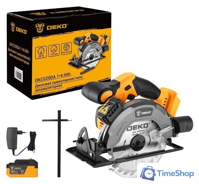 Дисковая (циркулярная) пила Deko DKCS20DA 085-1155 (с 1-им АКБ) - Изображение №1 — Интернет-магазин Time-Shop