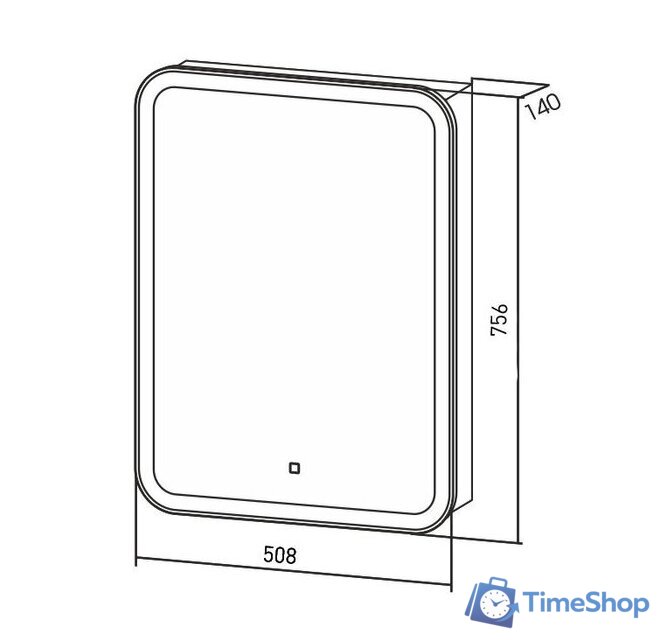  Silver Mirrors Шкаф с зеркалом Фиджи flip 50x75 LED-00002471 - Изображение №5 — Интернет-магазин Time-Shop